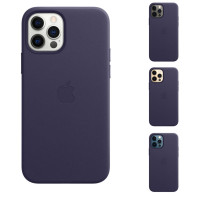 Чехол Leather Case with MagSafe для Iphone 12 и 12 Pro Deep violet Чехол Leather Case with MagSafe для Iphone 12 и 12 Pro Deep violet